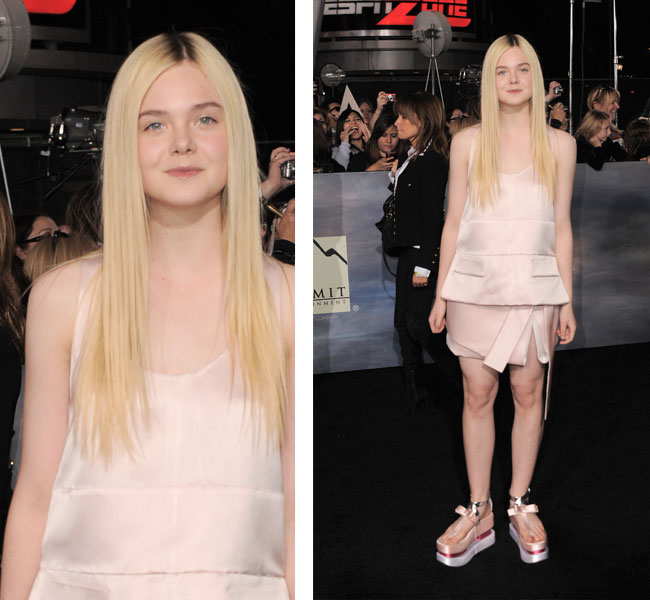 Elle Fanning inovou ao usar flatform no red carpet