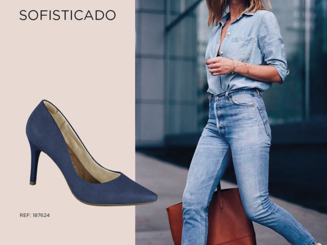 sofisticado - scarpin jeans - firezzi - sapatos